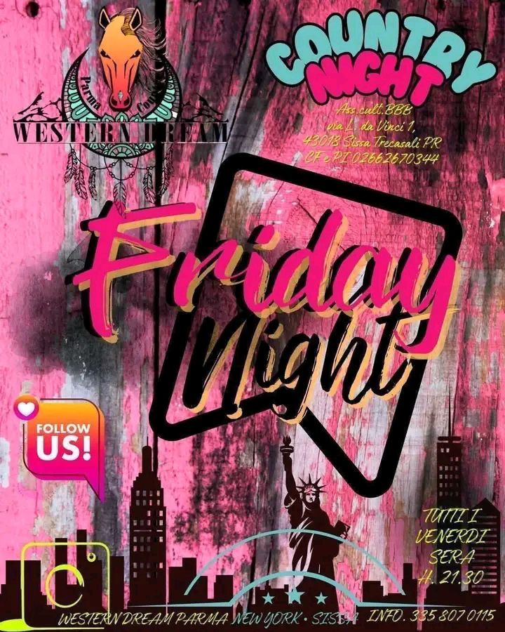 Friday Night Country Night a Sissa Trecasali: serata country e balli western