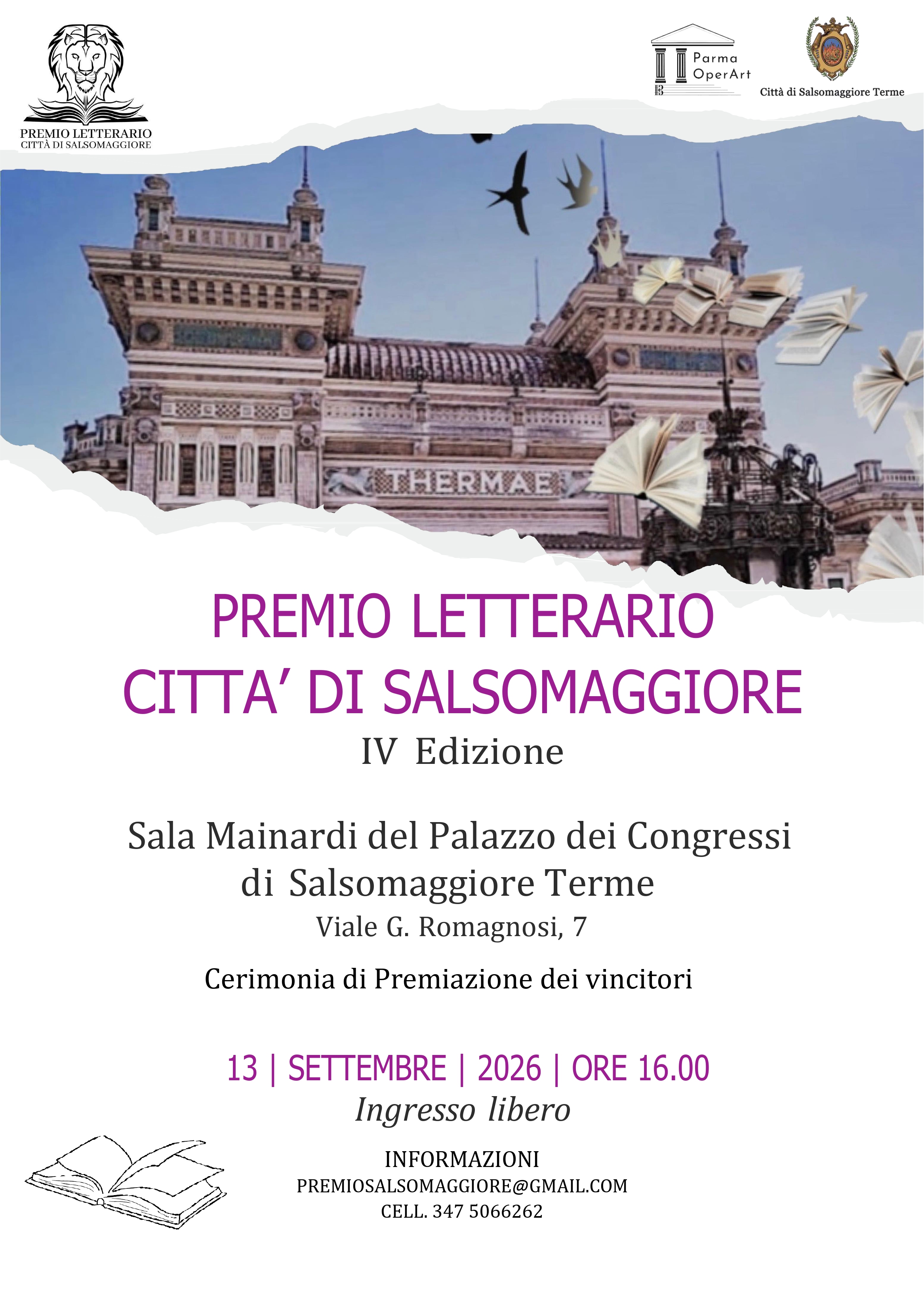 Premio Letterario Città di Salsomaggiore 2026